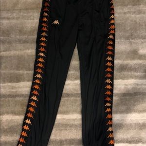 Kappa track pants size medium orange logos